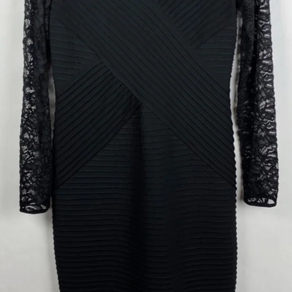 Elegant Black Lace Dress - Picture 3 of 6